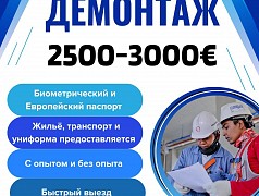 Работа в Германии - Демонтаж Бельцы мун.